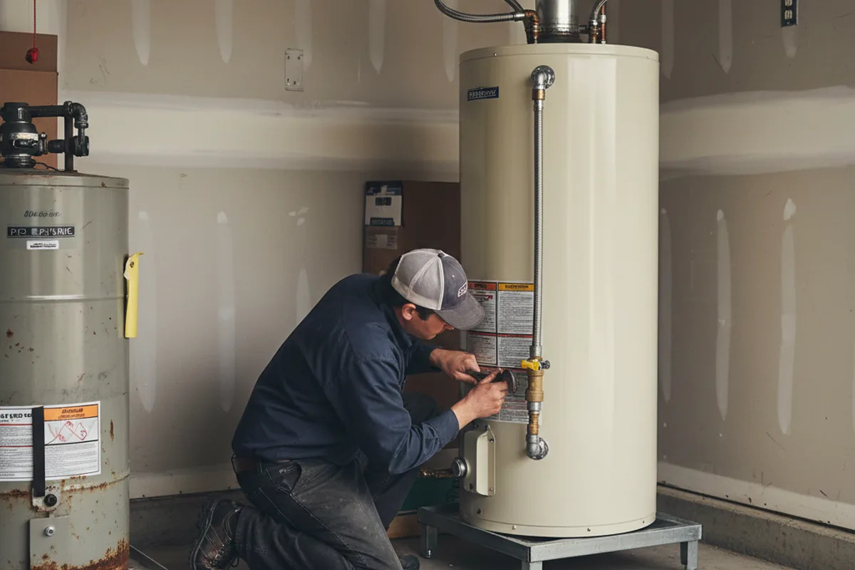 Water heater and shutoff valve replacement in Liverpool